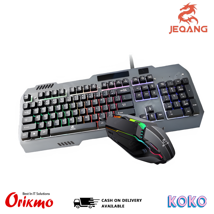 JEQANG JK-968 WIRED RGB COMBO KEYBOARD