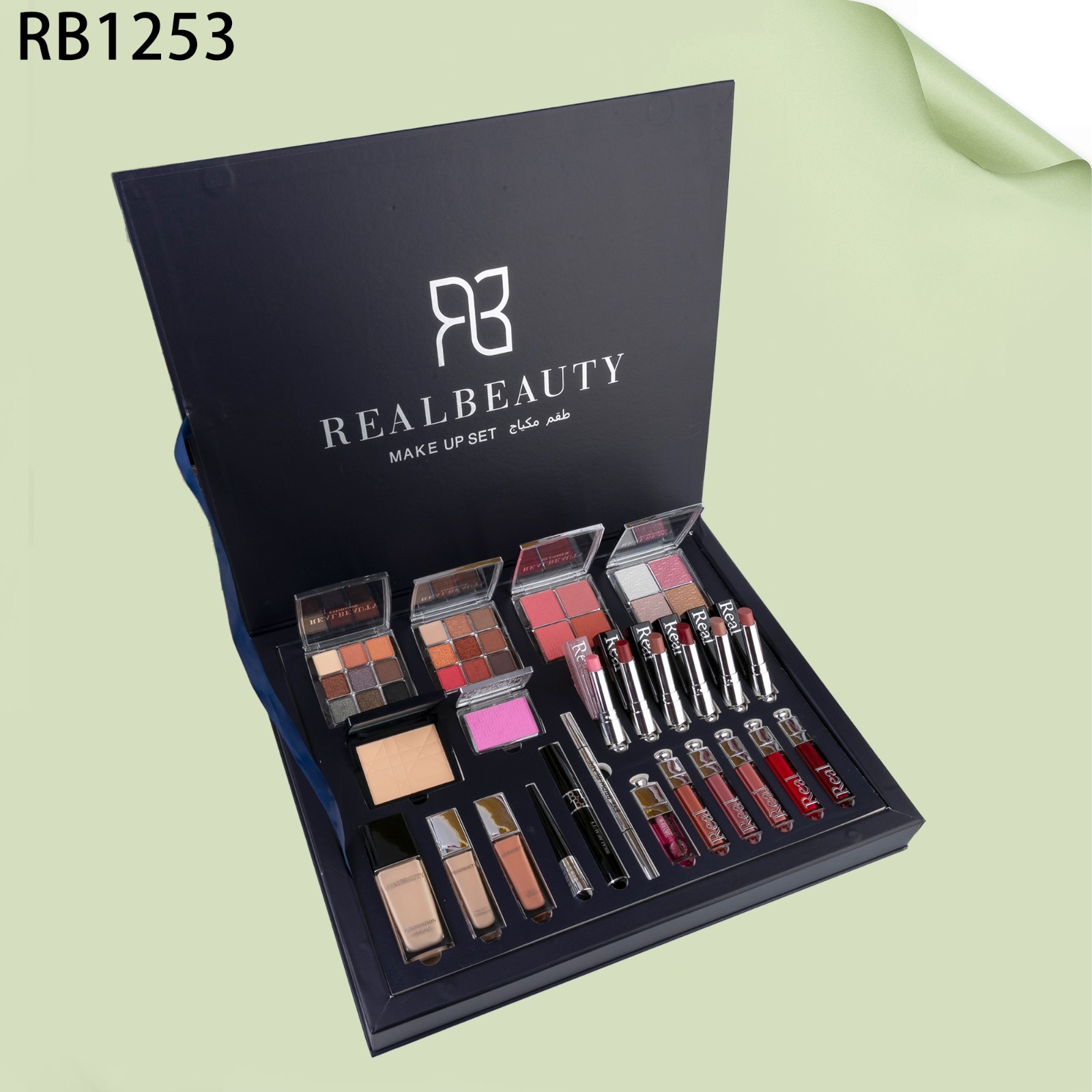 طقم مكياج متكامل من ريل بيوتي اسود بديل ديورRB1253