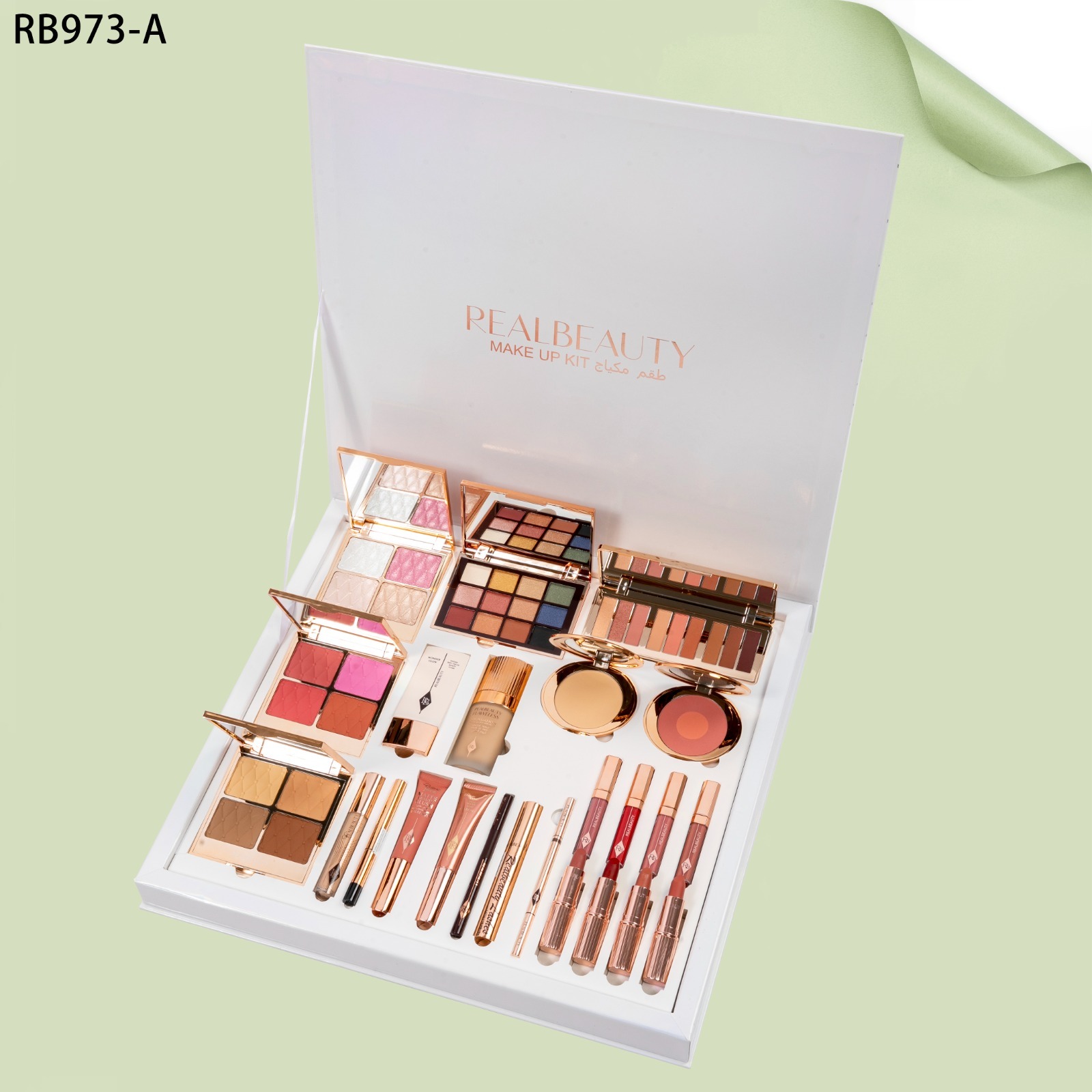 طقم مكياج من ريل بيوتي ابيض بديل شارلوت RB973-A