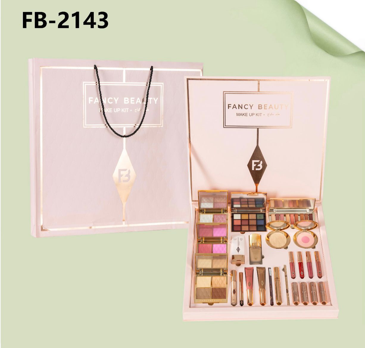 طقم مكياج متكامل وردي من فانسي بيوتي فاخر