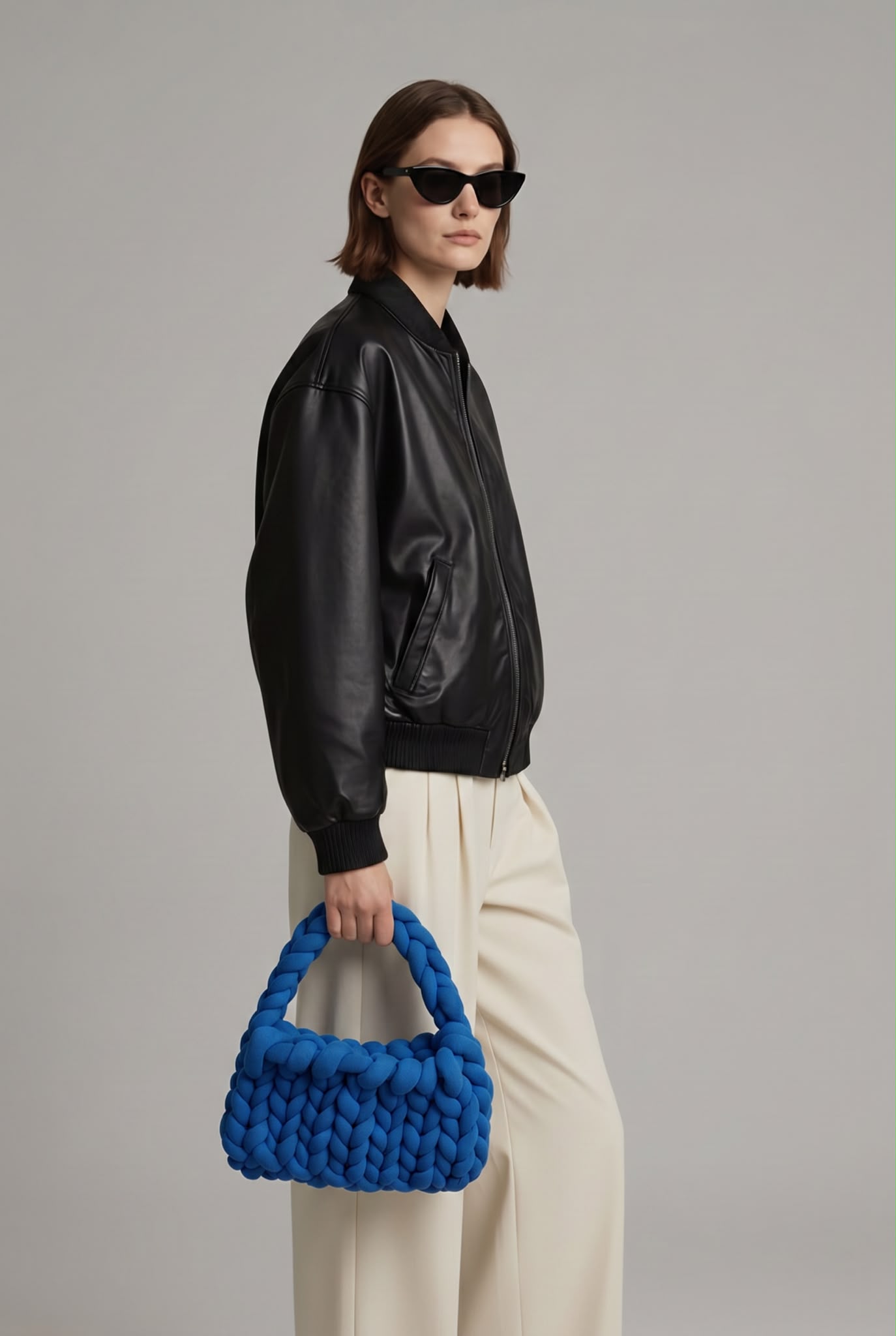 BLUE Handmade Chunky Bag