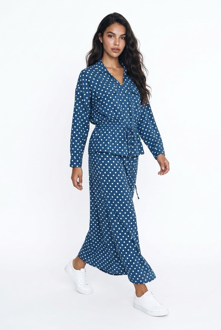 Blue Pop Polka Coordinates