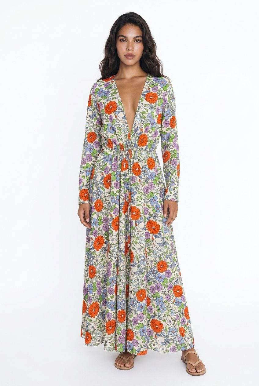 Petal Grace  Maxi Dress