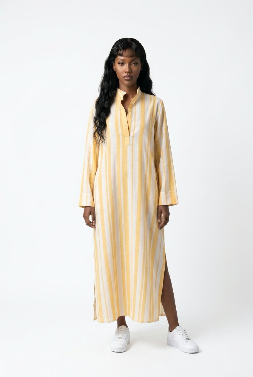 Butterlight Stripes Linen Dress