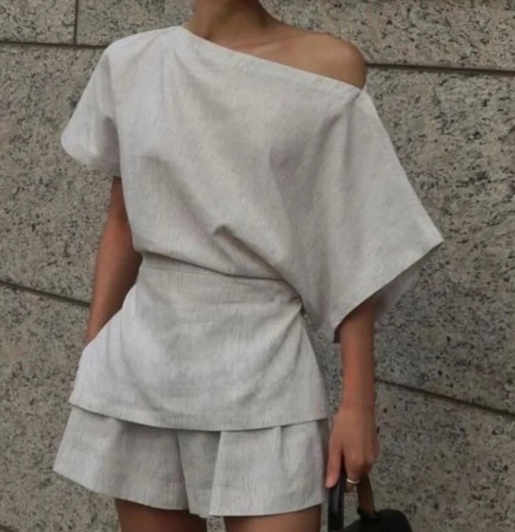 Beige Offshie Top