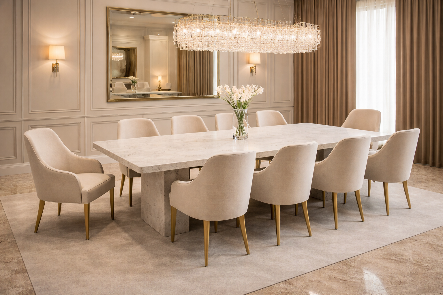 طاولة طعام فاخرة عصرية