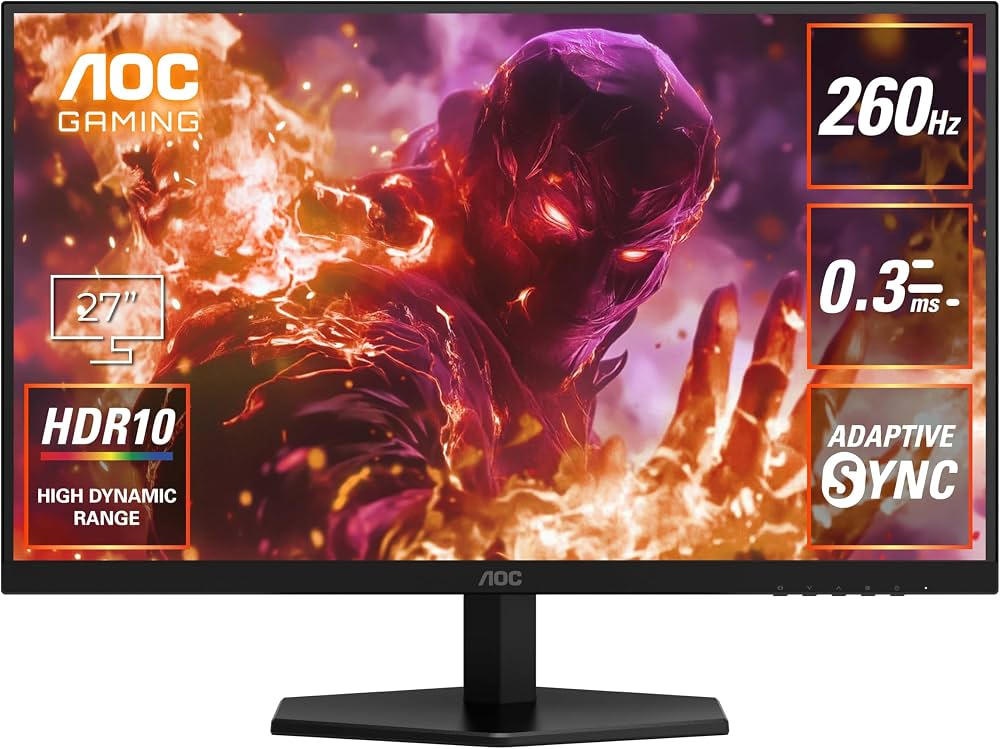 AOC Q27G40ZE QHD 2K 260Hz Gaming Monitor 27