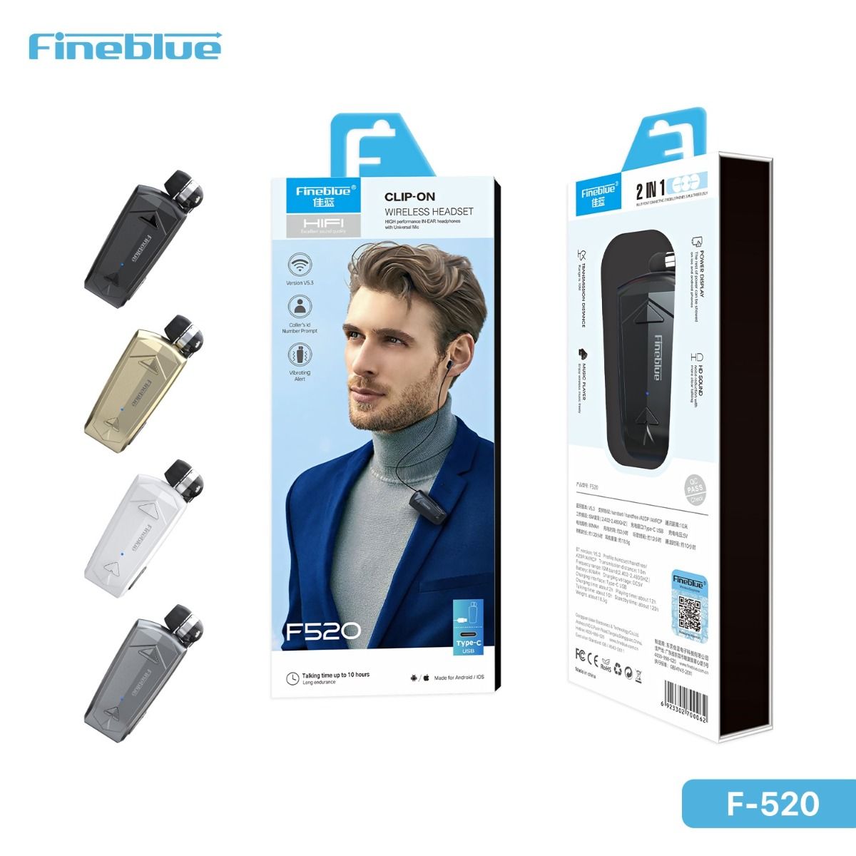Fineblue F520 Bluetooth Earphone