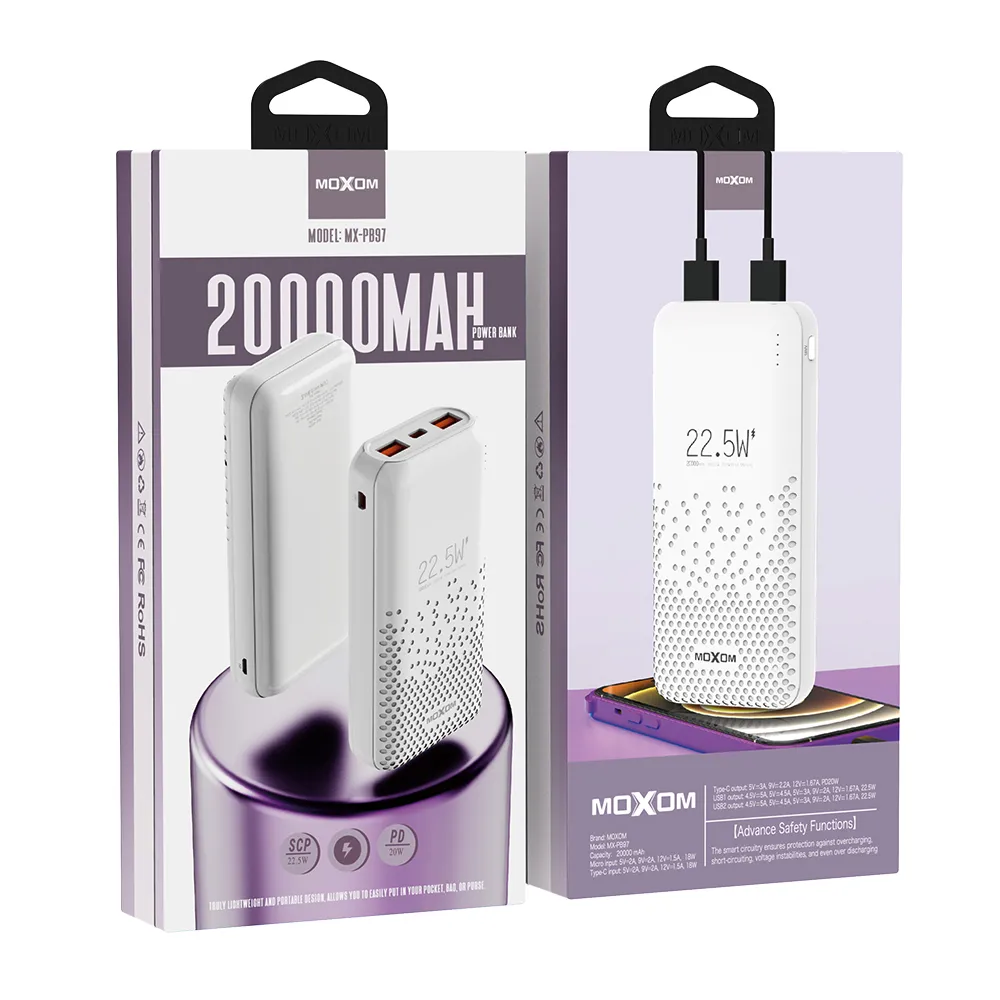 Power bank Moxom MX-PB97 20000mAh  ‏