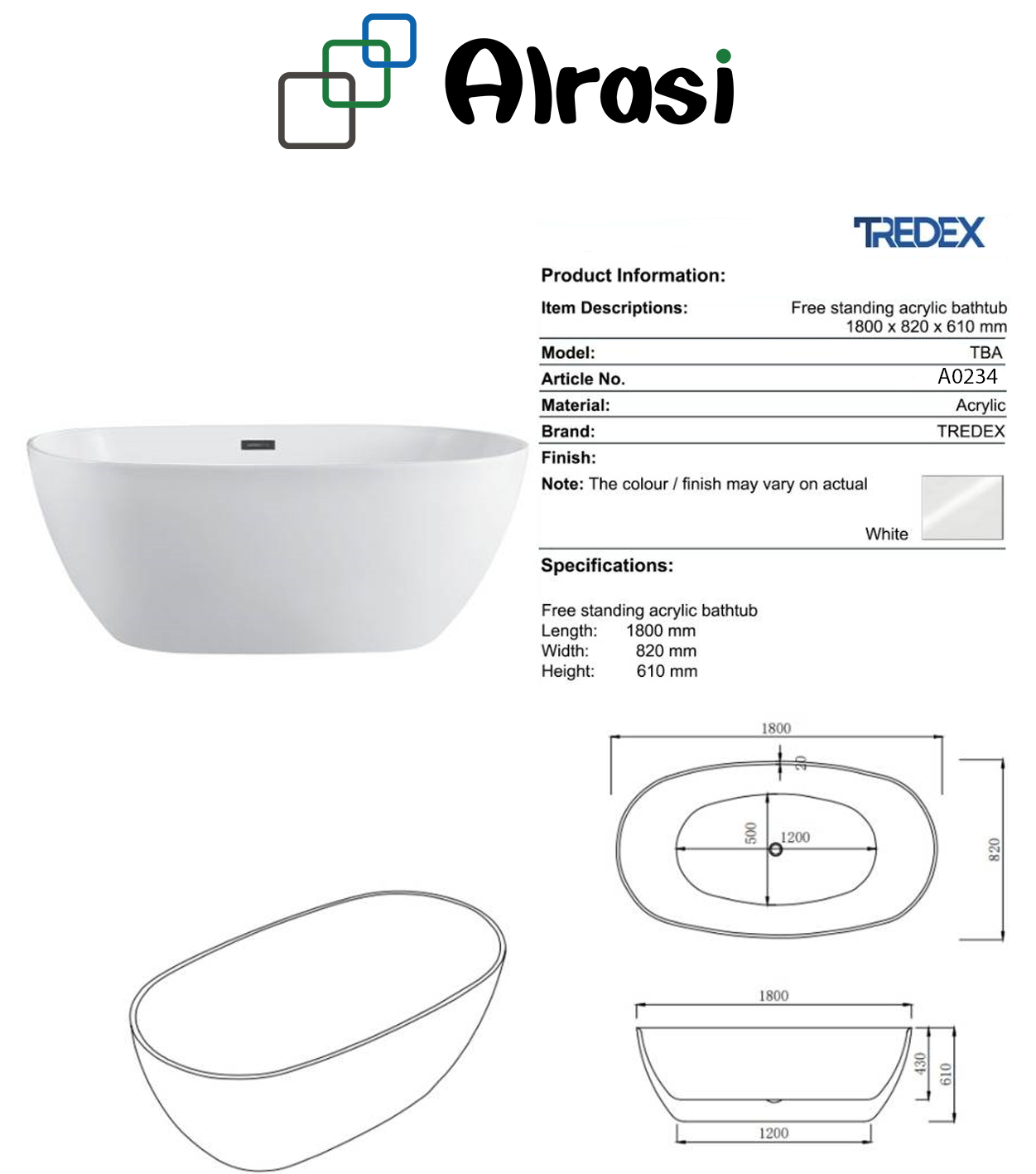 As per product information