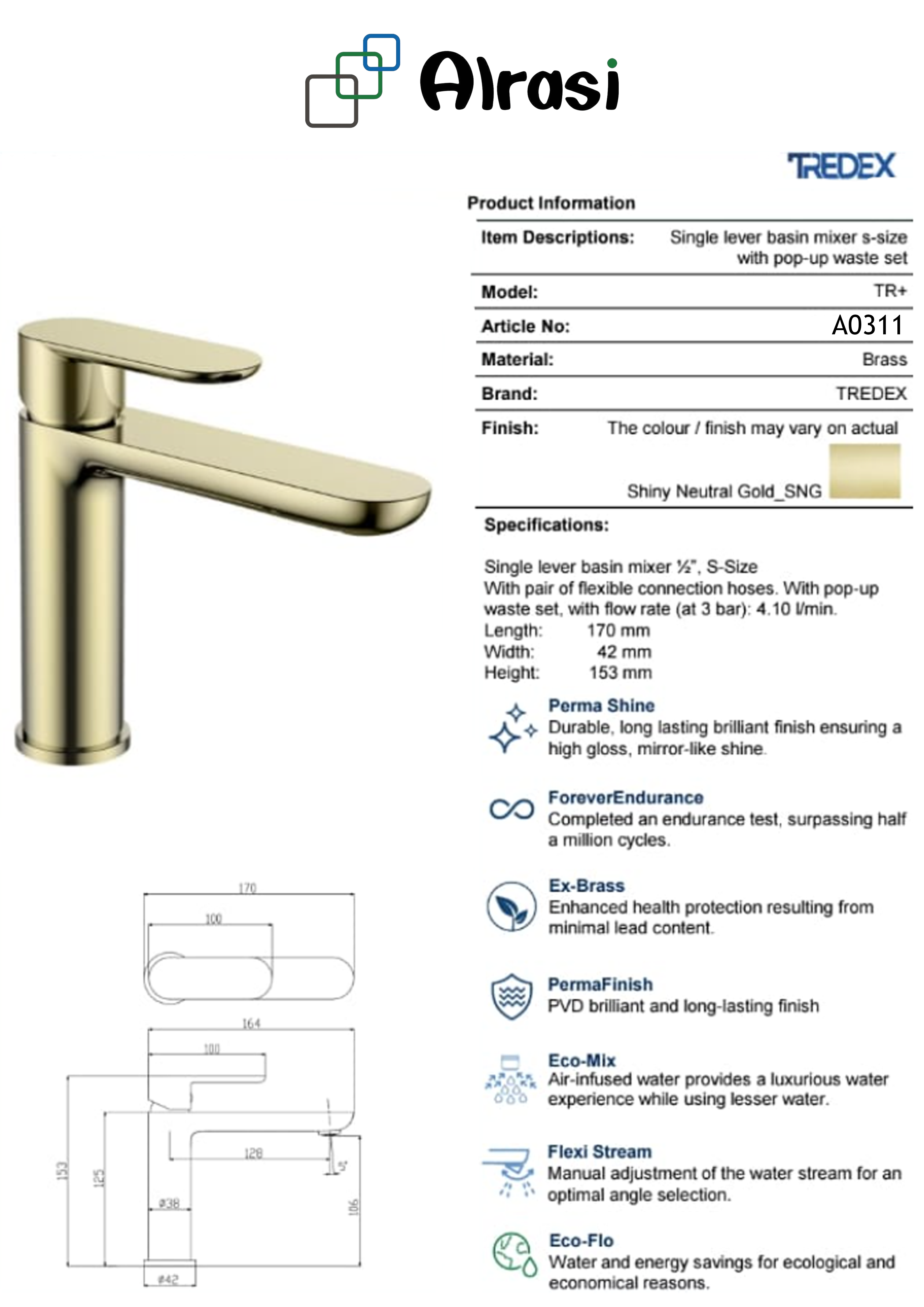 A0311 SNG As per product information