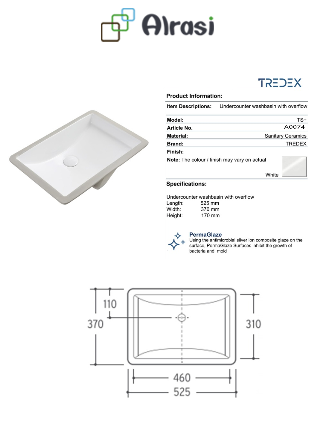 As per product information