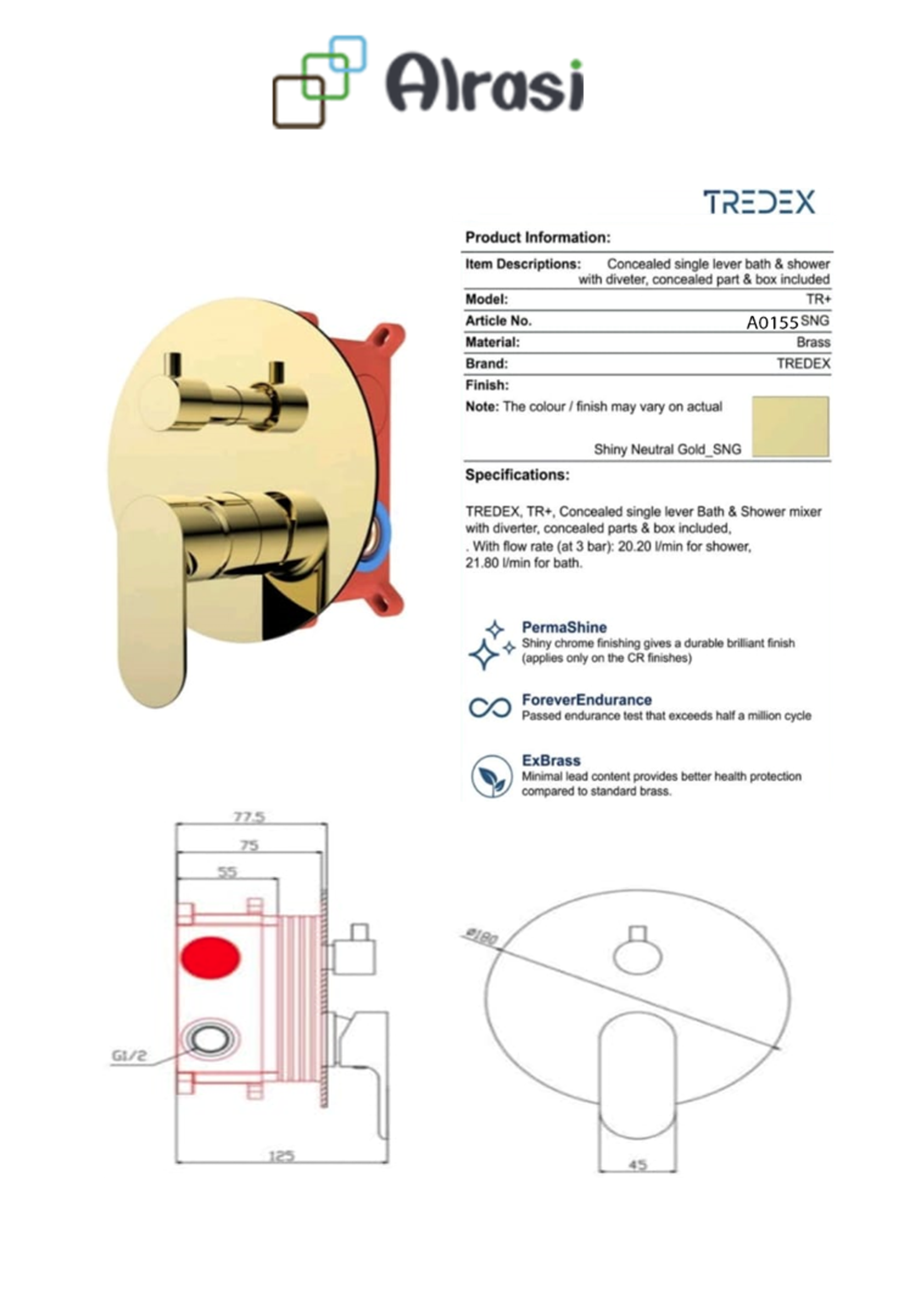 A0155SNG As per product information