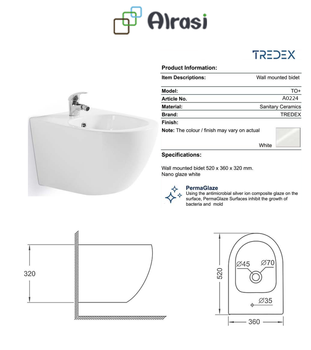As per product information