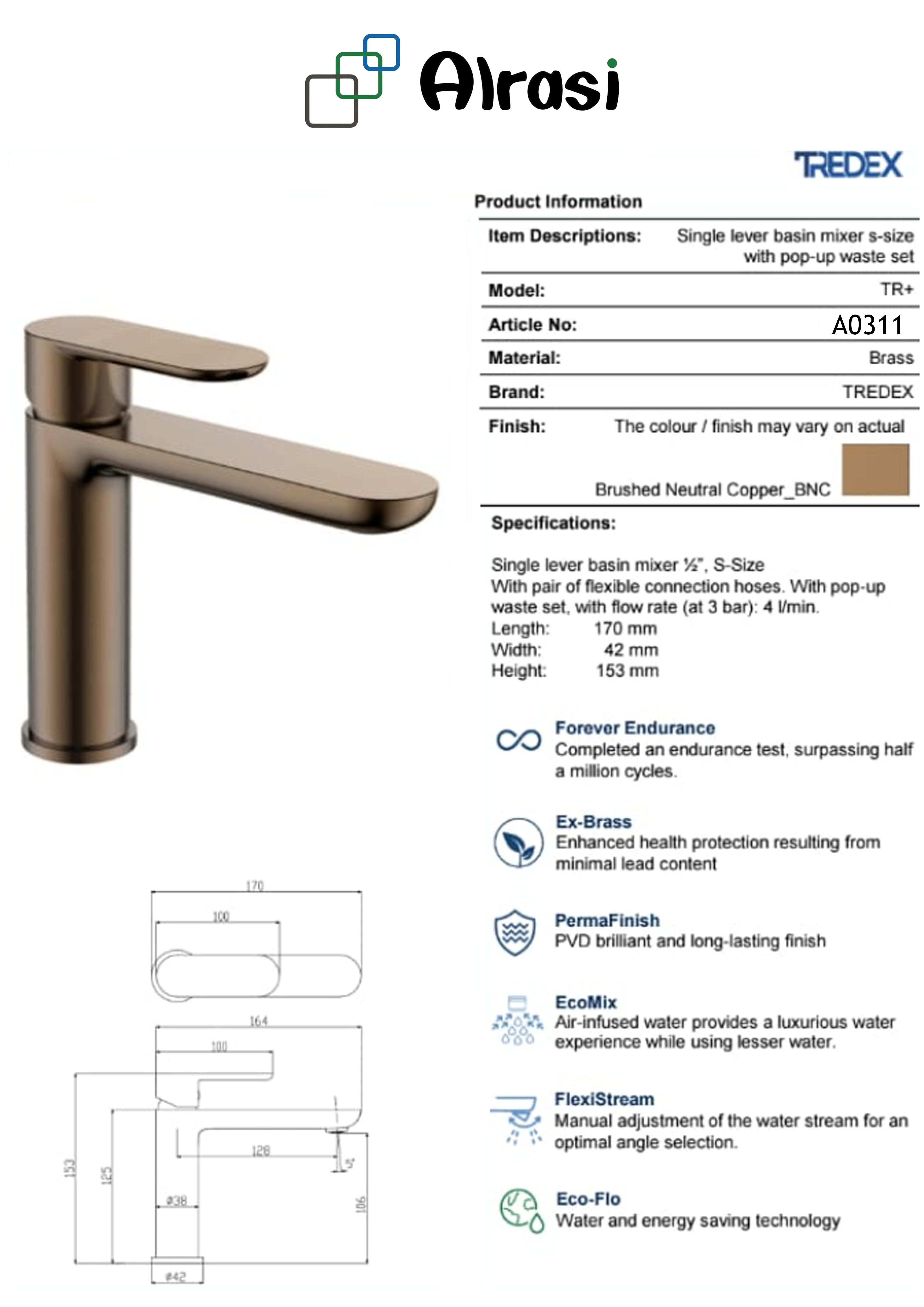 A0311 BNC As per product information