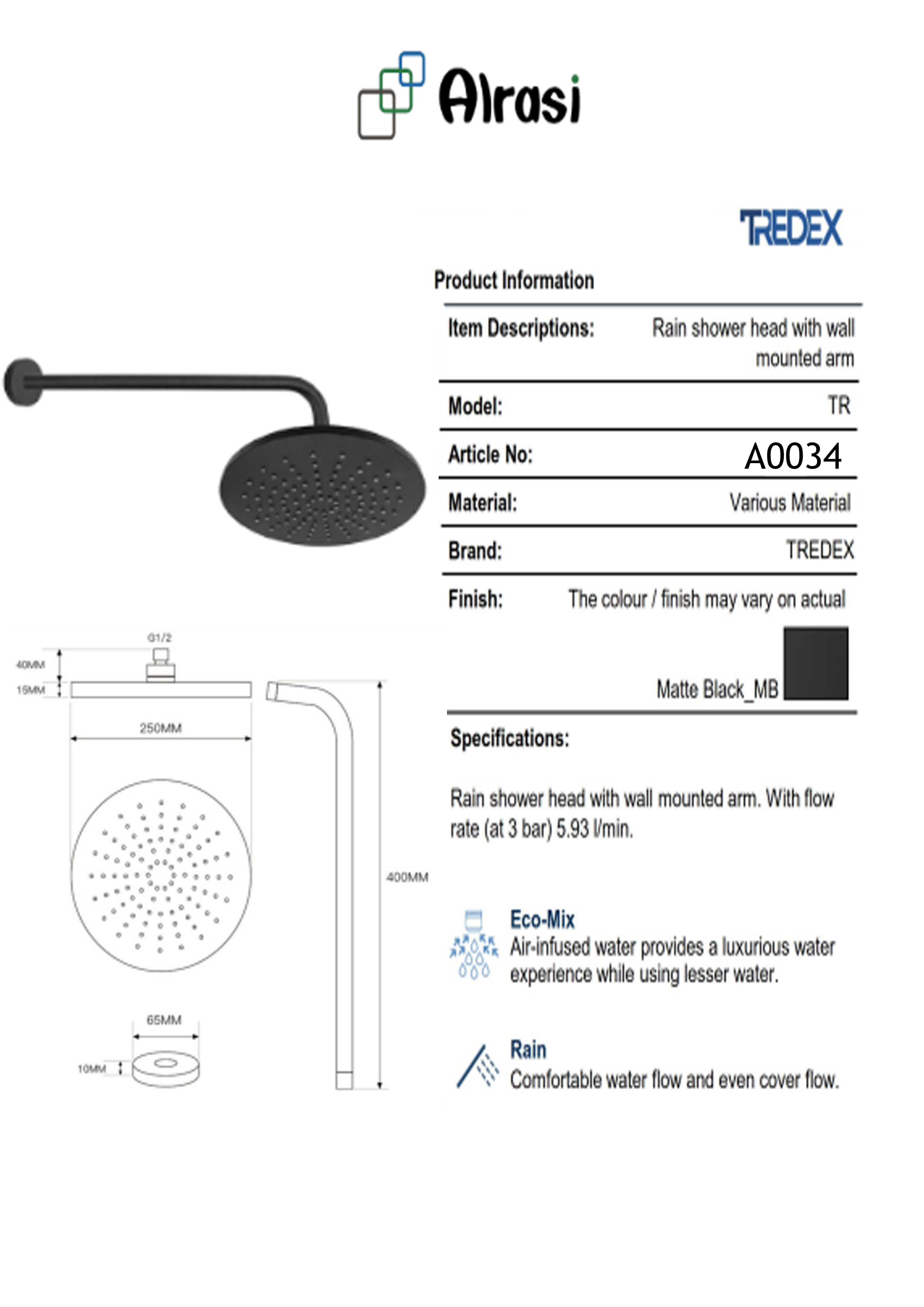 A0034 As per product information