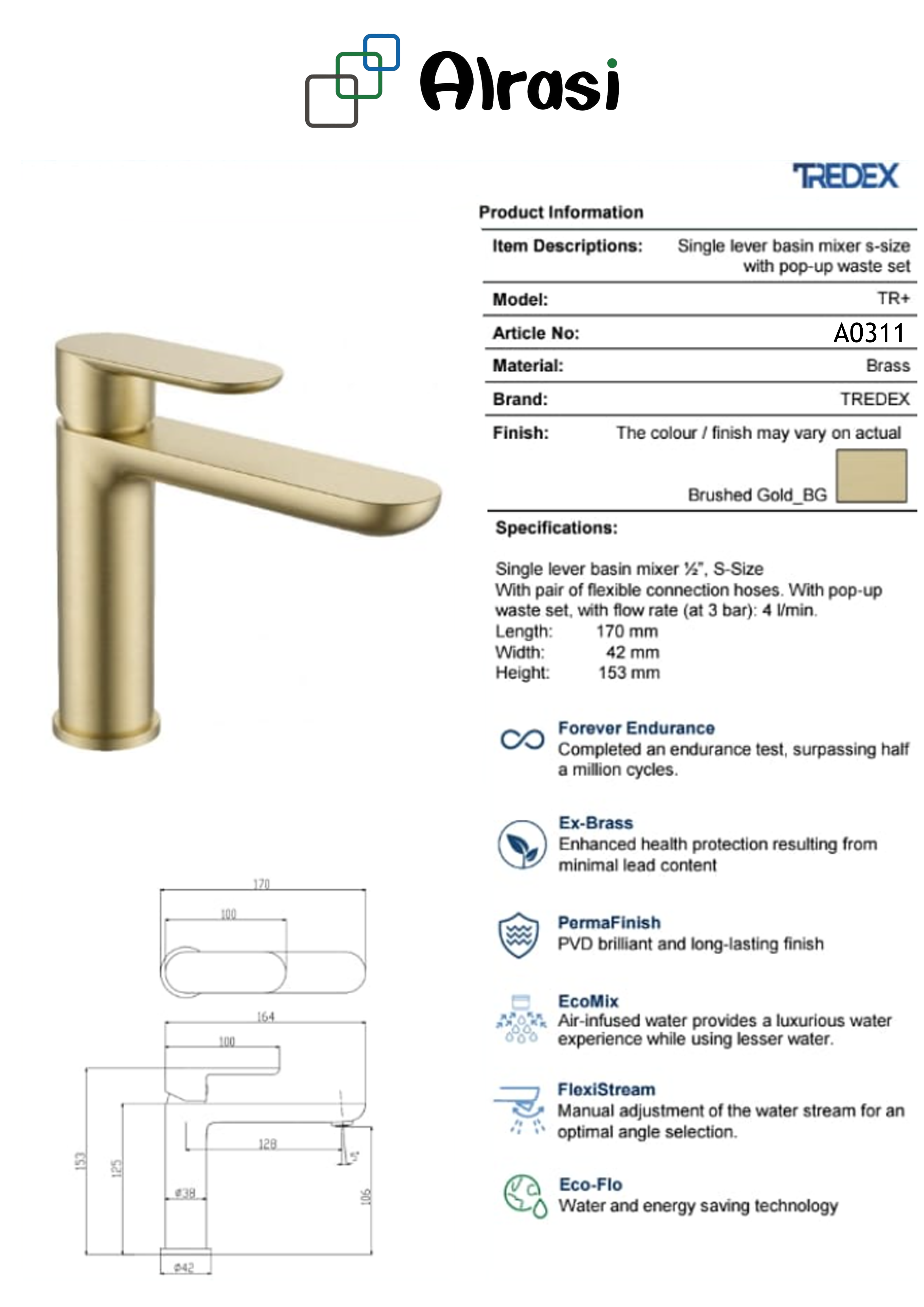 A0311 BG  As per product information