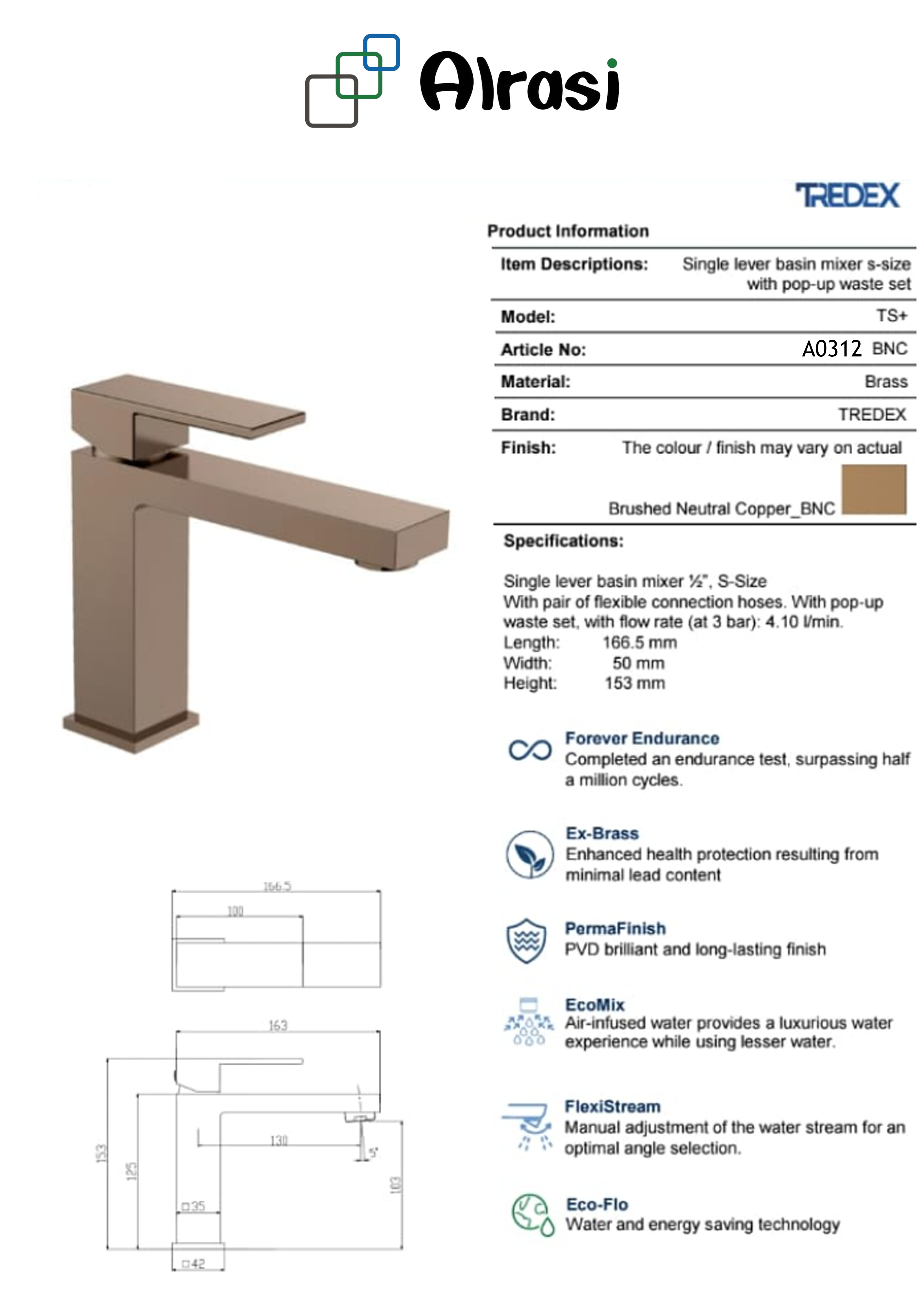 A0312 BNC As per product information