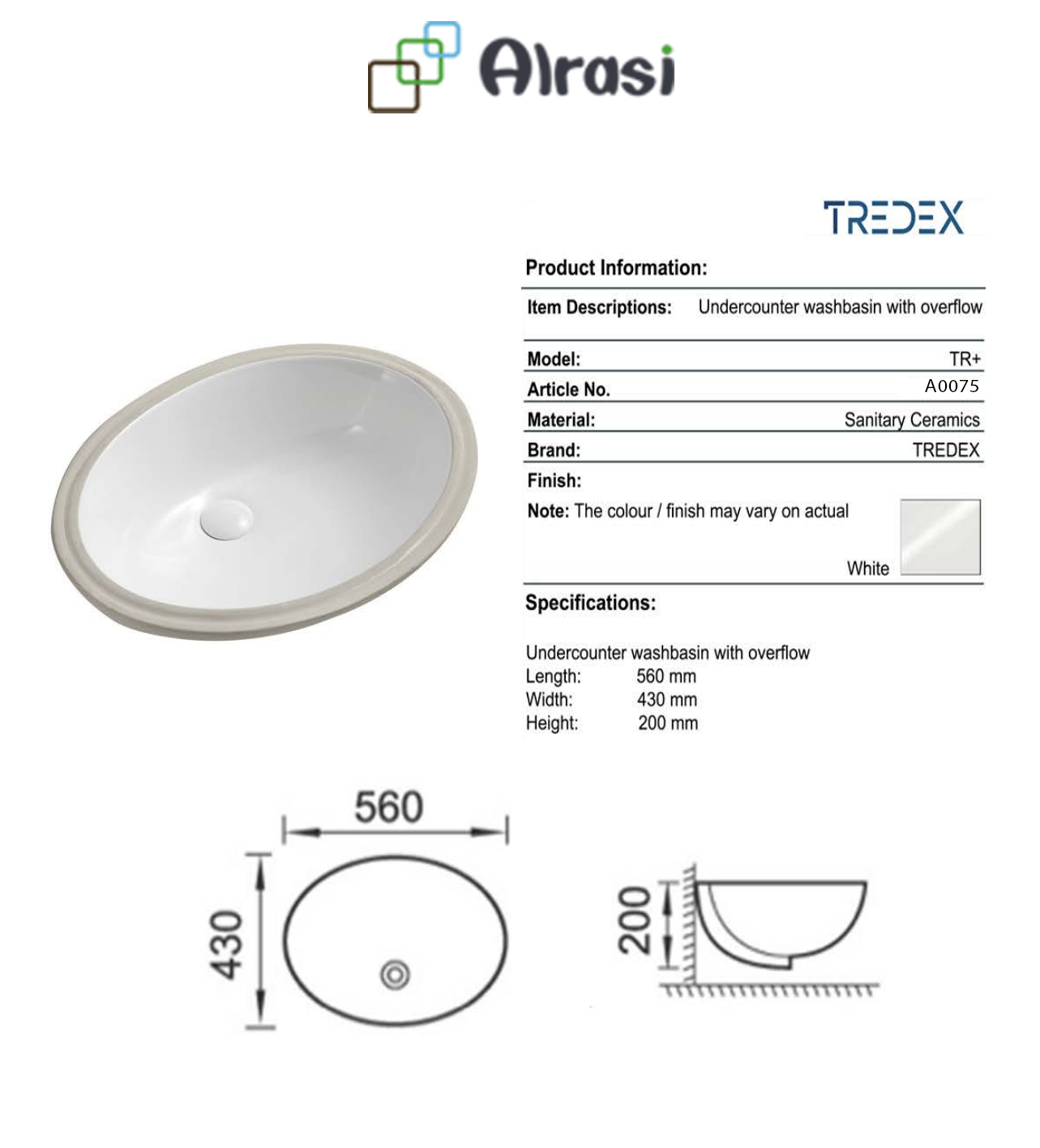 As per product information