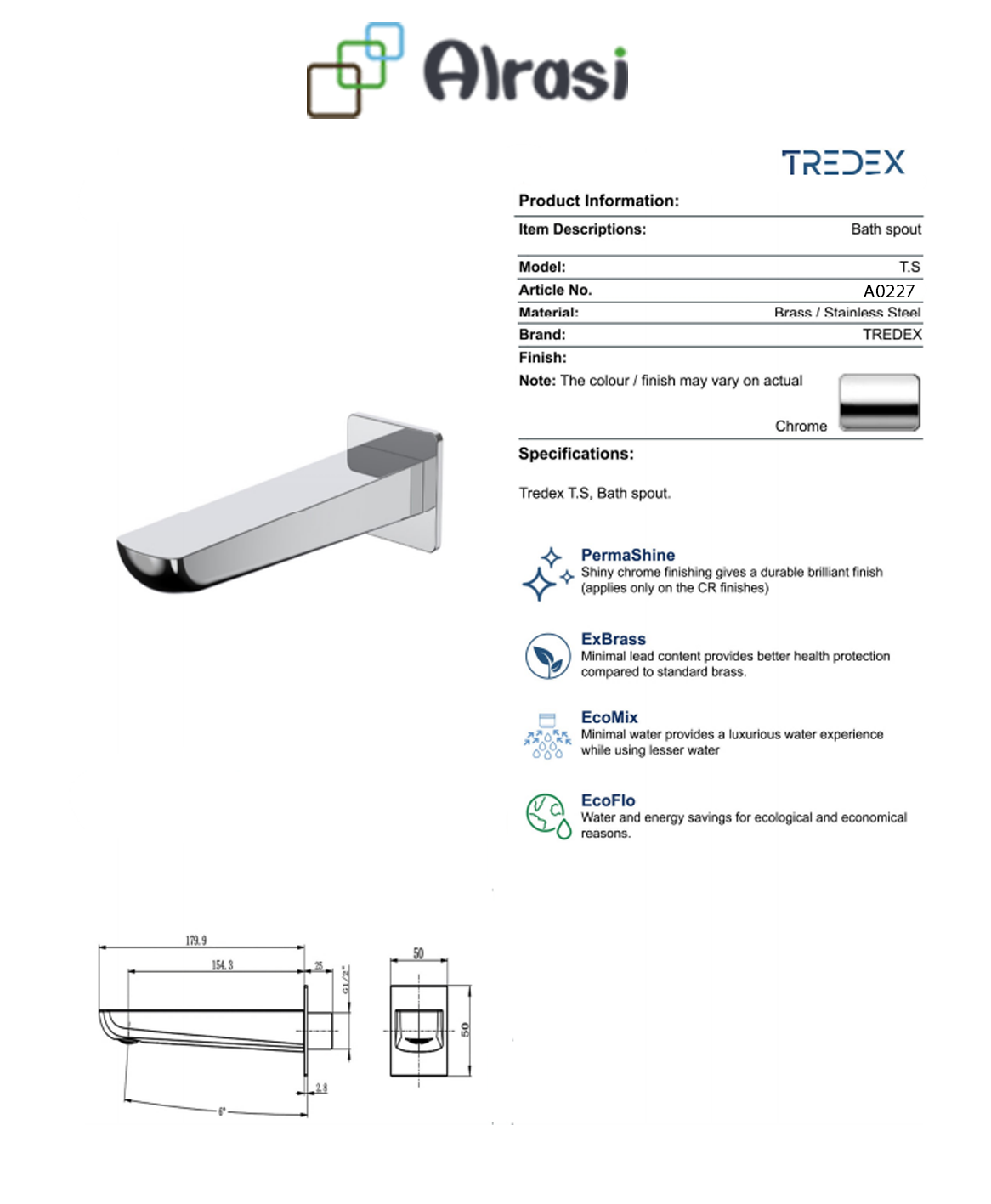 As per product information