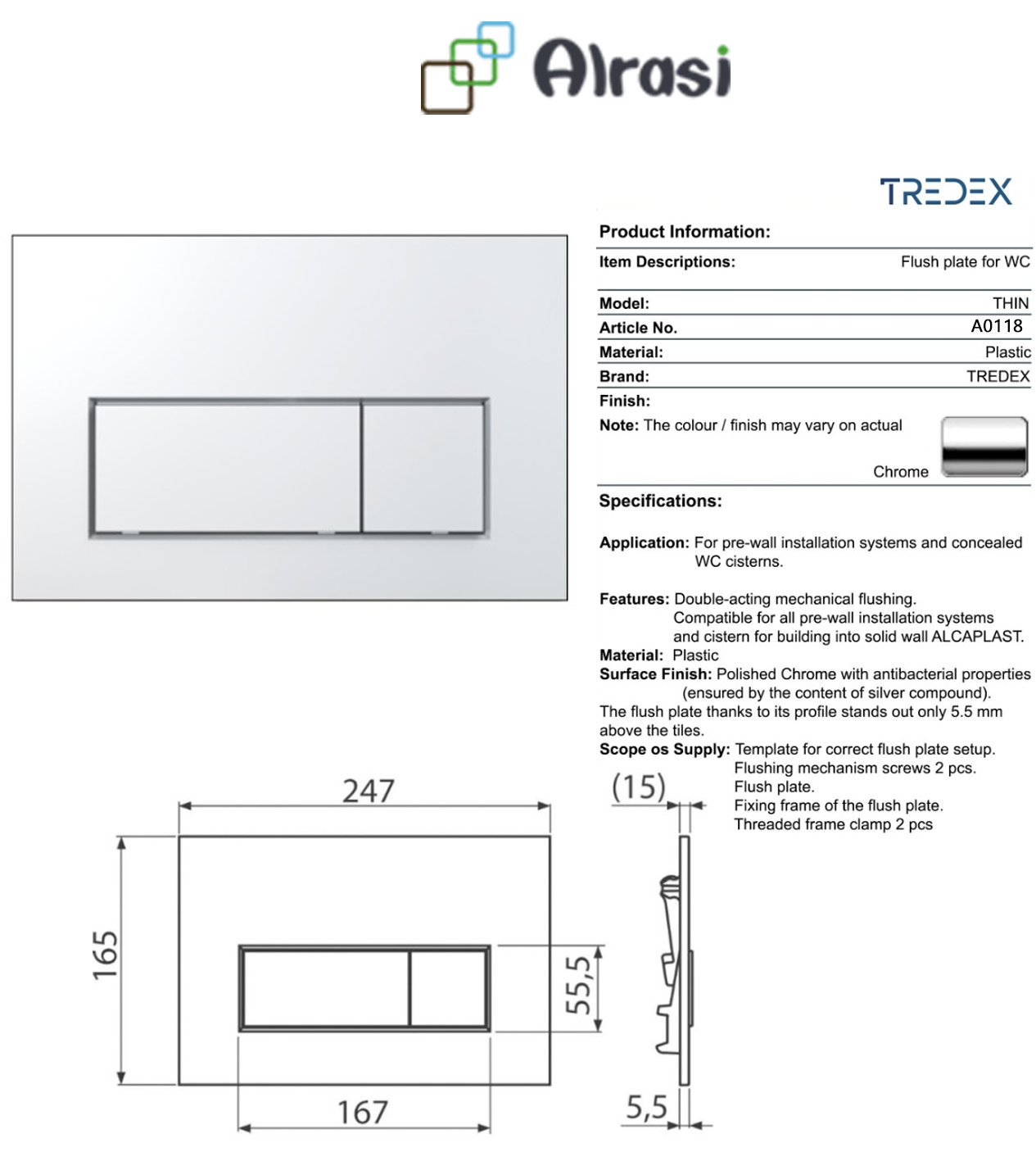 A0118 As per product information