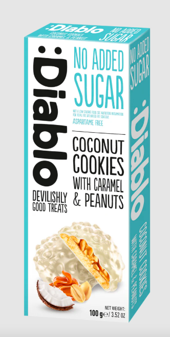 بسكويت جوز الهند بالكراميل والفول السوداني (100 غرام)