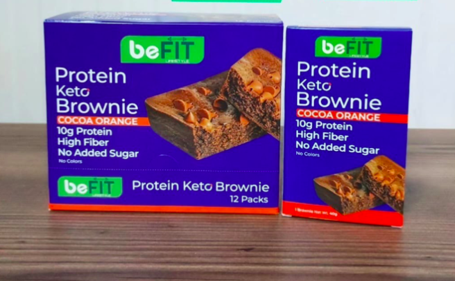 براوني كيتو بالشوكولاته والبرتقال بالبروتين صحي 40 غرام