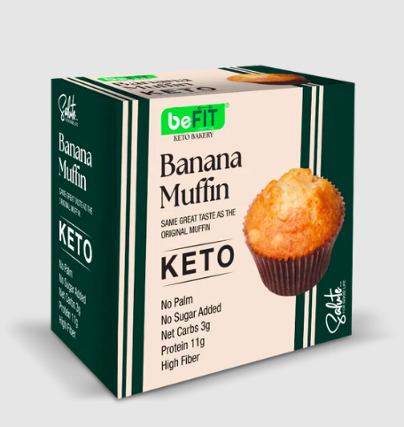 مافن كيك كيتو بالموز صحي 60 غرام