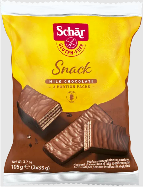 ويفر مغطس بالشوكولاته خالي من الغلوتين 105غم