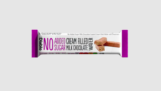 نستلة ويفر مغطاة بالشوكولاتة محشوة بكريمة بدون إضافة سكر (30 غرام)