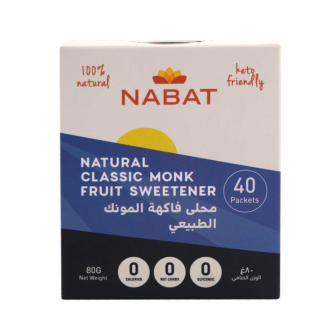 محلى المونك الطبيعي خالي من السعرات (40 ظرف ) من Nabat Organic