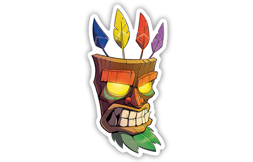 ستيكر قناع لعبة كراش