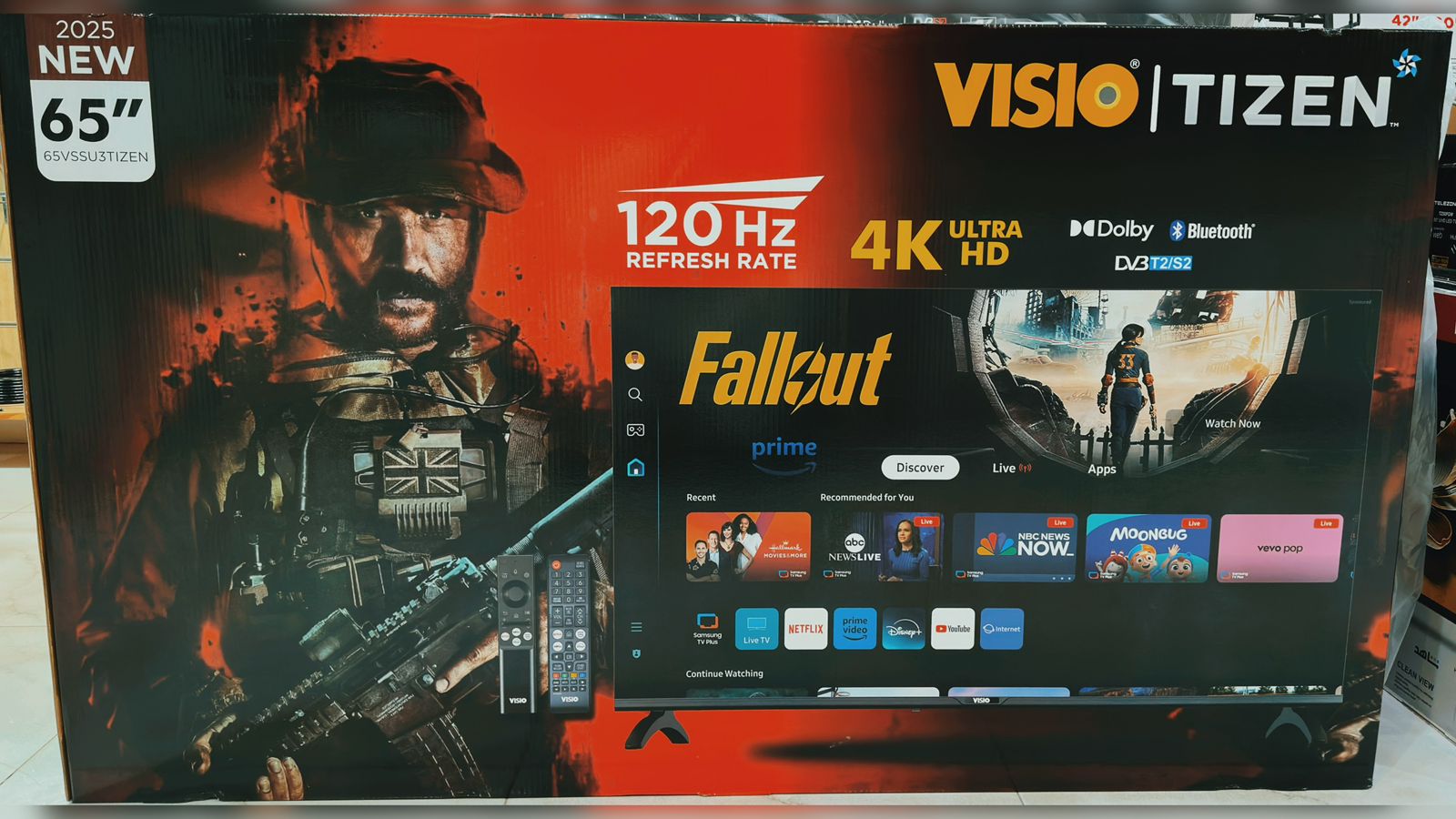 تلفزيون VISIO ULTRA عدل تسريع الحركة 120 هرتز مقاس 65 بوصة بدقة 4K ويعمل عبر نظام التشغيل Tizen