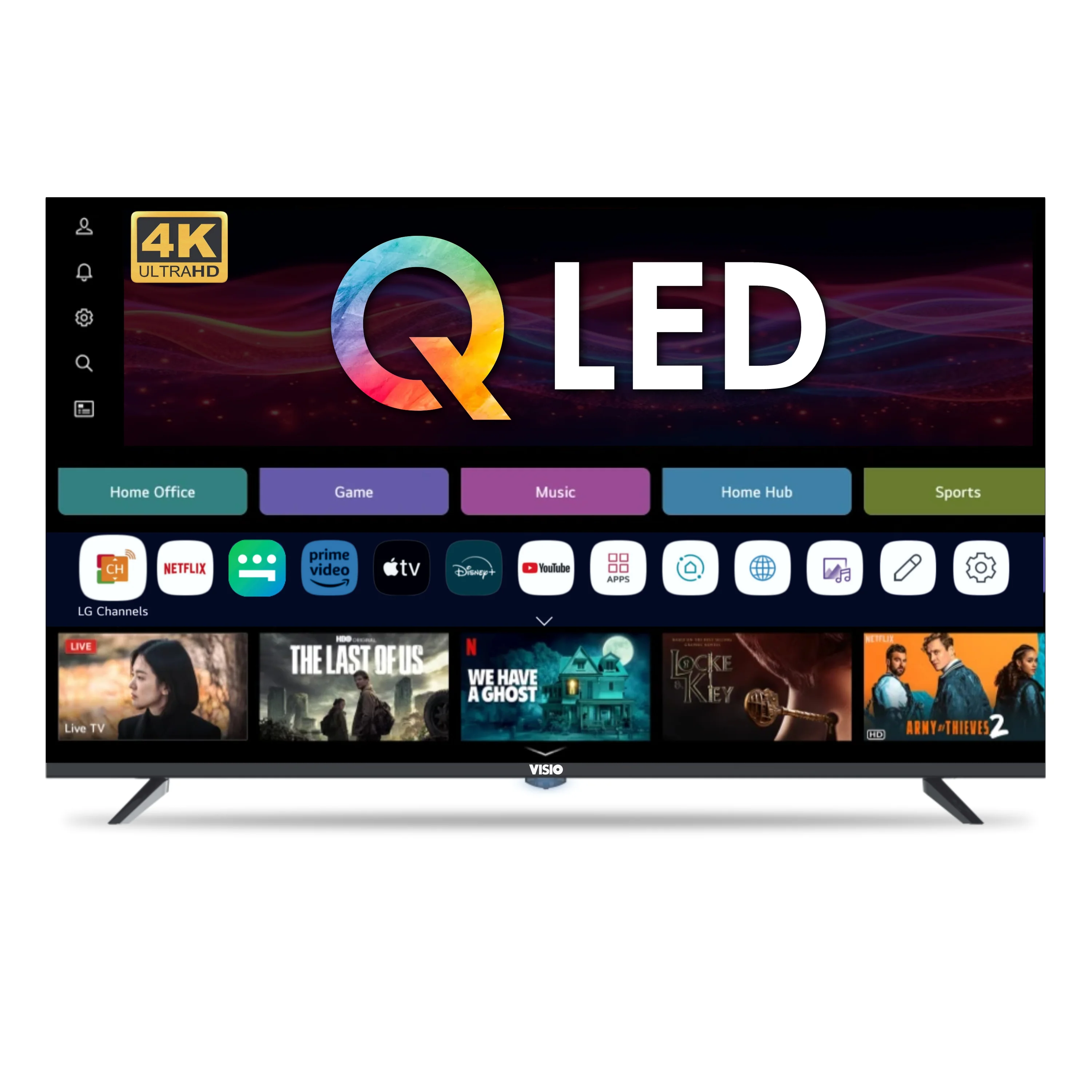 تلفزيون 70 بوصة VISIO 4K QLED نظام webOS LG