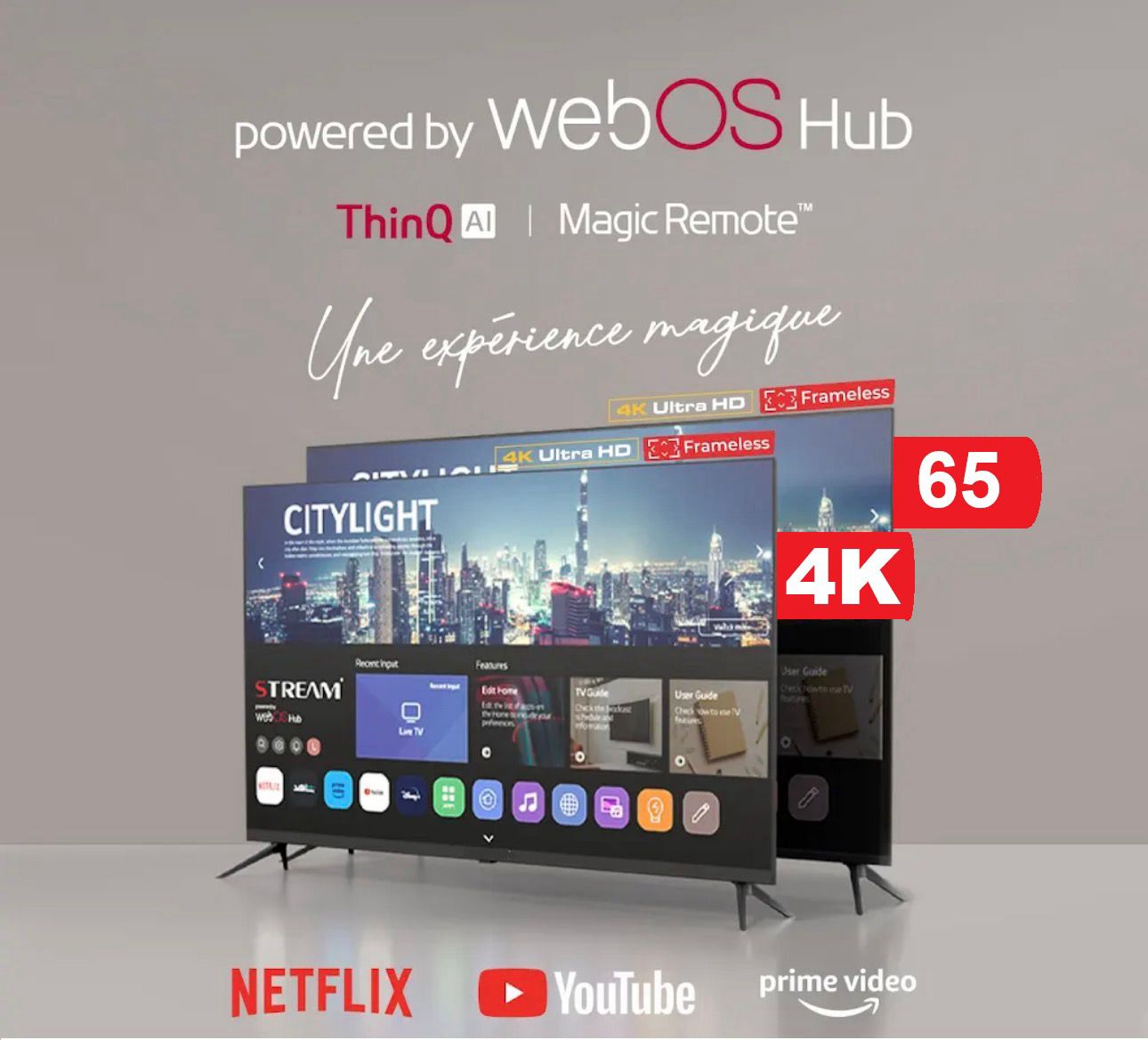 تلفزيون 65 بوصة VISIO 4K UHD المدعومة بنظام تشغيل webOS LG