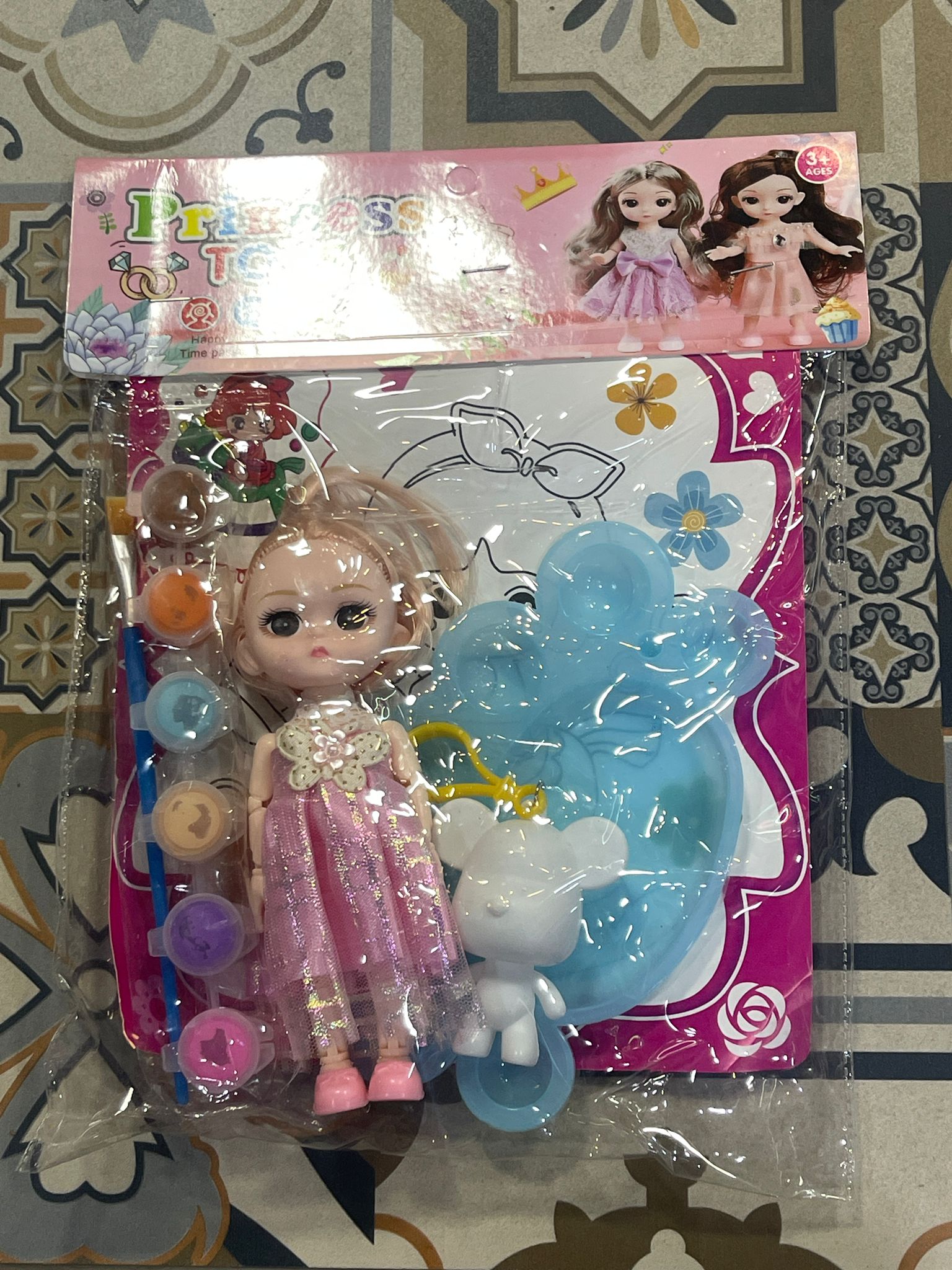 دمية اطفال دراجة و تلوين