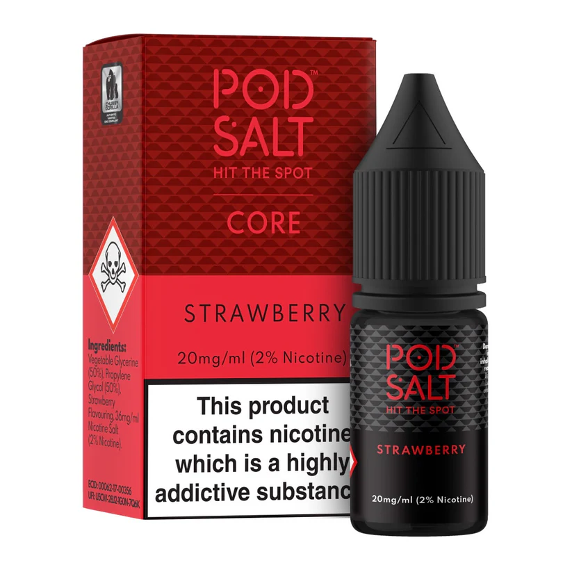 Pod Salt Strawberry 10ml Nicotine Salt E-Liquid  20Mgml