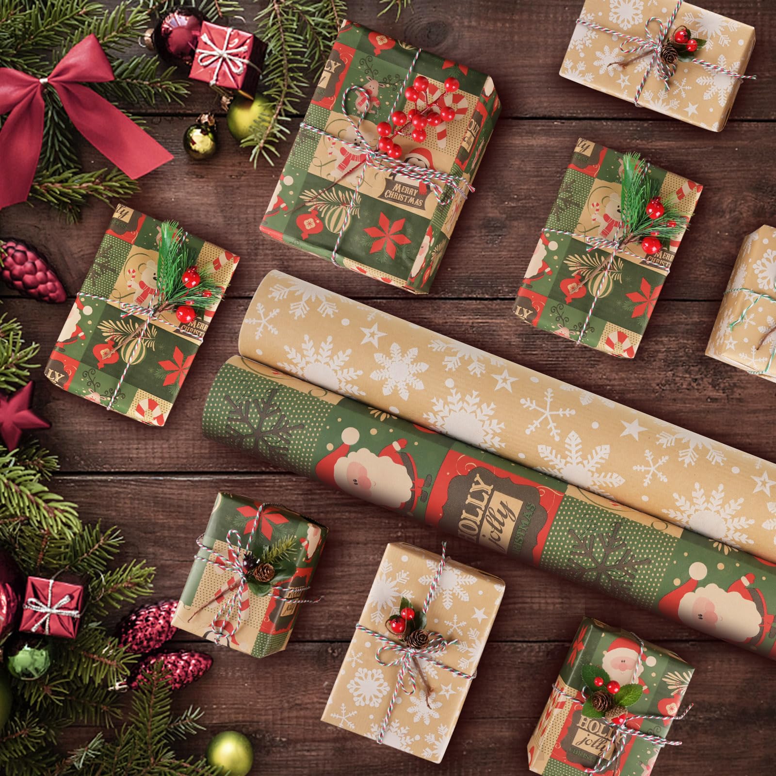 تغليف ورقي طابع عيد الميلاد